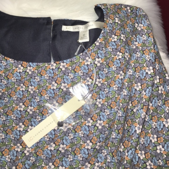 SOLD LC Lauren Conrad Babydoll Dress Blue Sz - Picture 4 of 6